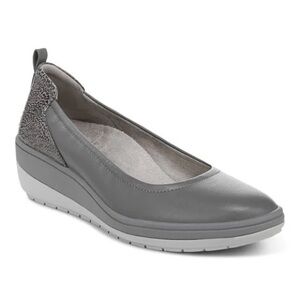 Vionic Sz 9 Jacey Wedge in Gray/Silver Comfort Shoe